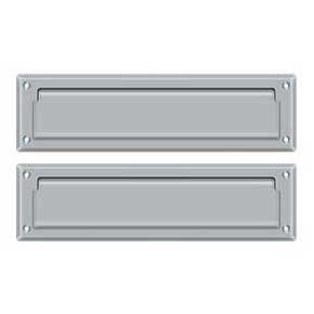 Deltana [MS212U26D] Solid Brass Door Mail Slot - Interior Flap - Brushed Chrome Finish - 13 1/8" L