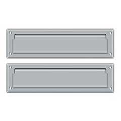 Deltana [MS212U26D] Solid Brass Door Mail Slot - Interior Flap - Brushed Chrome Finish - 13 1/8&quot; L