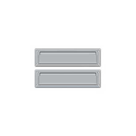 Deltana [MS212U26D] Solid Brass Door Mail Slot - Interior Flap - Brushed Chrome Finish - 13 1/8" L