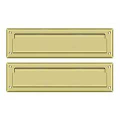 Deltana [MS212U3] Solid Brass Door Mail Slot - Interior Flap - Polished Brass Finish - 13 1/8&quot; L