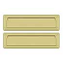 Deltana [MS212U3] Solid Brass Door Mail Slot - Interior Flap - Polished Brass Finish - 13 1/8&quot; L