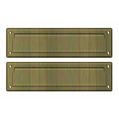 Deltana [MS212U5] Solid Brass Door Mail Slot - Interior Flap - Antique Brass Finish - 13 1/8&quot; L