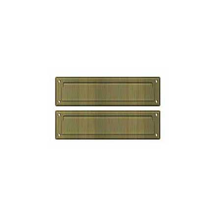 Deltana [MS212U5] Solid Brass Door Mail Slot - Interior Flap - Antique Brass Finish - 13 1/8" L