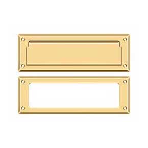 Deltana [MS626CR003] Solid Brass Door Mail Slot - Interior Frame - Polished Brass (PVD) Finish - 8 7/8" L