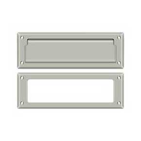 Deltana [MS626U15] Solid Brass Door Mail Slot - Interior Frame - Brushed Nickel Finish - 8 7/8" L