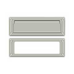 Deltana [MS626U15] Solid Brass Door Mail Slot - Interior Frame - Brushed Nickel Finish - 8 7/8&quot; L