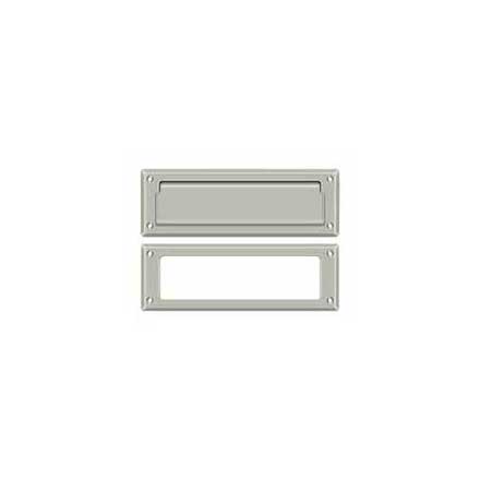 Deltana [MS626U15] Solid Brass Door Mail Slot - Interior Frame - Brushed Nickel Finish - 8 7/8&quot; L