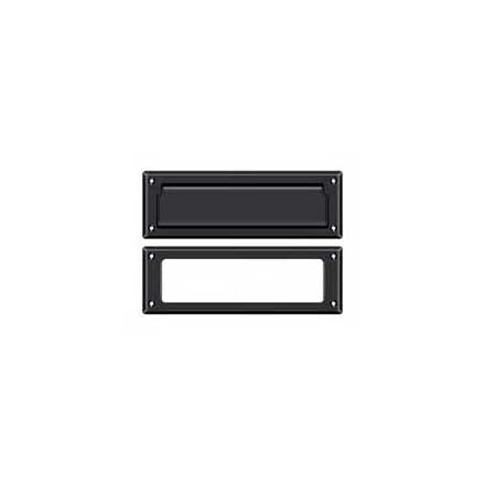 Deltana [MS626U19] Solid Brass Door Mail Slot - Interior Frame - Paint Black Finish - 8 7/8" L