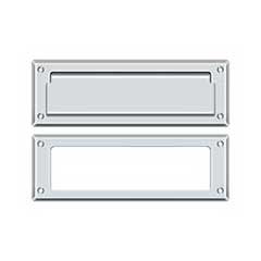 Deltana [MS626U26] Solid Brass Door Mail Slot - Interior Frame - Polished Chrome Finish - 8 7/8&quot; L
