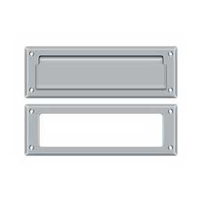 Deltana [MS626U26D] Solid Brass Door Mail Slot - Interior Frame - Brushed Chrome Finish - 8 7/8" L