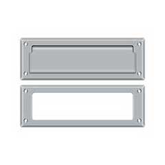 Deltana [MS626U26D] Solid Brass Door Mail Slot - Interior Frame - Brushed Chrome Finish - 8 7/8&quot; L