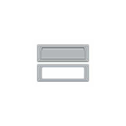 Deltana [MS626U26D] Solid Brass Door Mail Slot - Interior Frame - Brushed Chrome Finish - 8 7/8" L