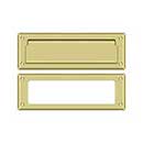 Deltana [MS626U3] Solid Brass Door Mail Slot - Interior Frame - Polished Brass Finish - 8 7/8" L