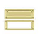 Deltana [MS626U3] Solid Brass Door Mail Slot - Interior Frame - Polished Brass Finish - 8 7/8" L