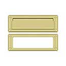 Deltana [MS626U3] Solid Brass Door Mail Slot - Interior Frame - Polished Brass Finish - 8 7/8&quot; L