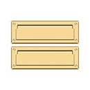Deltana [MS627CR003] Solid Brass Door Mail Slot - Interior Flap - Polished Brass (PVD) Finish - 8 7/8" L