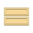 Deltana [MS627CR003] Solid Brass Door Mail Slot - Interior Flap - Polished Brass (PVD) Finish - 8 7/8&quot; L