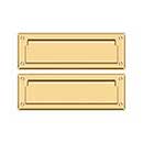 Deltana [MS627CR003] Solid Brass Door Mail Slot - Interior Flap - Polished Brass (PVD) Finish - 8 7/8&quot; L