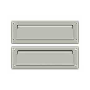 Deltana [MS627U15] Solid Brass Door Mail Slot - Interior Flap - Brushed Nickel Finish - 8 7/8" L
