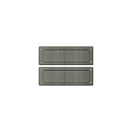 Deltana [MS627U15A] Solid Brass Door Mail Slot - Interior Flap - Antique Nickel Finish - 8 7/8" L