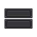 Deltana [MS627U19] Solid Brass Door Mail Slot - Interior Flap - Paint Black Finish - 8 7/8" L