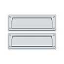 Deltana [MS627U26] Solid Brass Door Mail Slot - Interior Flap - Polished Chrome Finish - 8 7/8&quot; L