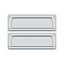 Deltana [MS627U26] Solid Brass Door Mail Slot - Interior Flap - Polished Chrome Finish - 8 7/8" L