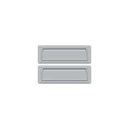 Deltana [MS627U26D] Solid Brass Door Mail Slot - Interior Flap - Brushed Chrome Finish - 8 7/8" L