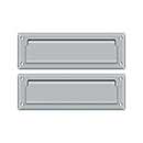 Deltana [MS627U26D] Solid Brass Door Mail Slot - Interior Flap - Brushed Chrome Finish - 8 7/8&quot; L