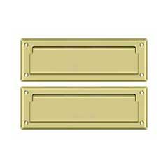 Deltana [MS627U3] Solid Brass Door Mail Slot - Interior Flap - Polished Brass Finish - 8 7/8&quot; L