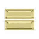 Deltana [MS627U3] Solid Brass Door Mail Slot - Interior Flap - Polished Brass Finish - 8 7/8&quot; L