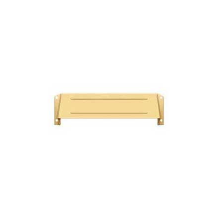 Deltana [MSH158CR003] Solid Brass Door Mail Slot Hood - Interior - Polished Brass (PVD) Finish - 12 3/4&quot; L