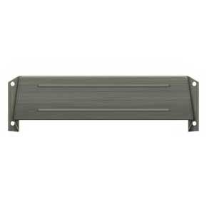 Deltana [MSH158U15A] Solid Brass Door Mail Slot Hood - Interior - Antique Nickel Finish - 12 3/4" L