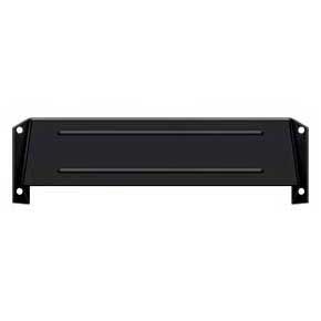 Deltana [MSH158U19] Solid Brass Door Mail Slot Hood - Interior - Paint Black Finish - 12 3/4" L