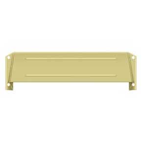 Deltana [MSH158U3] Solid Brass Door Mail Slot Hood - Interior - Polished Brass Finish - 12 3/4" L