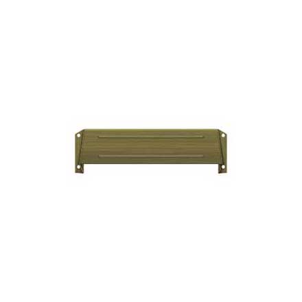 Deltana [MSH158U5] Solid Brass Door Mail Slot Hood - Interior - Antique Brass Finish - 12 3/4&quot; L