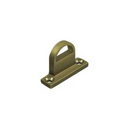 Deltana [FPGHDBU5] Solid Brass Door Offset Slide Bolt Strike - Heavy Duty - Antique Brass Finish