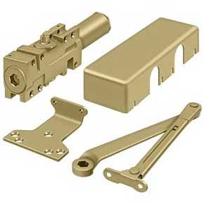 Deltana [DC40-GOLD] Cast Iron & Steel Arm Door Closer - Size #1 - #6 / 330 lbs. - Gold Finish