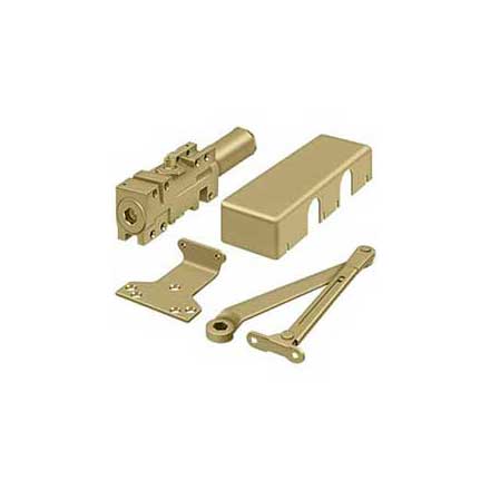 Deltana [DC40-GOLD] Cast Iron &amp; Steel Arm Door Closer - Size #1 - #6 / 330 lbs. - Gold Finish