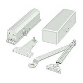 Deltana [DC90-WHITE] Aluminum & Steel Arm Door Closer - Size #1 - #6 / 330 lbs. - White Finish