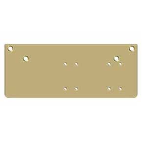 Deltana [DP4041P-GOLD] Steel Door Closer Drop Plate - Parallel Arm - DC40 - Gold Finish - 13" L