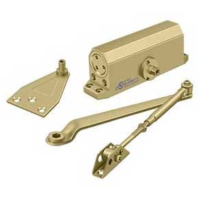 Deltana [DC50-GOLD] Aluminum & Steel Arm Door Closer - Size #2 / 75 lbs. - Gold Finish