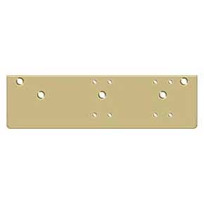 Deltana [DP4041S-GOLD] Steel Door Closer Drop Plate - Standard Arm - DC40 - Gold Finish - 13" L
