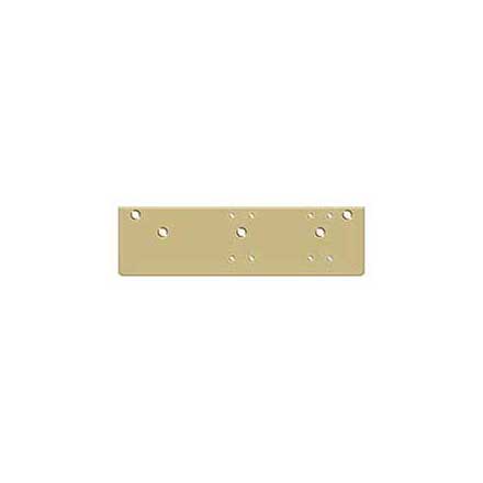 Deltana [DP4041S-GOLD] Steel Door Closer Drop Plate - Standard Arm - DC40 - Gold Finish - 13" L