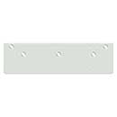 Deltana [DP4041S-WHITE] Steel Door Closer Drop Plate - Standard Arm - DC40 - White Finish - 13&quot; L
