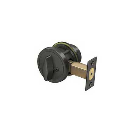 Deltana [CL200LA-10B] Commercial Door Deadbolt - Grade 2 - Single Cylinder - Oil Rubbed Bronze Finish - 2 5/8&quot; Dia.