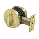 Deltana [CL200LA-3] Commercial Door Deadbolt - Grade 2 - Single Cylinder - Polished Brass Finish - 2 5/8&quot; Dia.