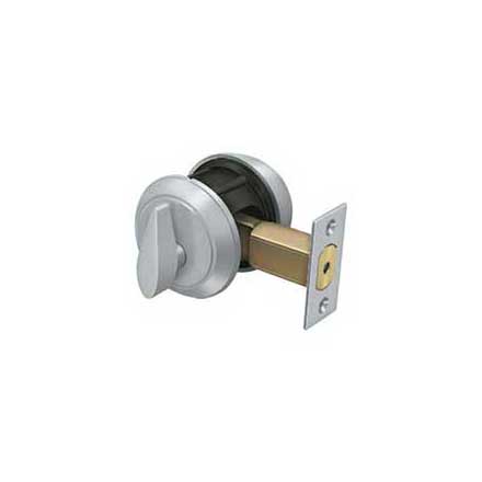 Deltana [CL200LM-26D] Commercial Door Deadbolt - Grade 1 - Single Cylinder - Brushed Chrome Finish - 2 1/2&quot; Dia.