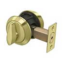 Deltana [CL200LM-3] Commercial Door Deadbolt - Grade 1 - Single Cylinder - Polished Brass Finish - 2 1/2" Dia.