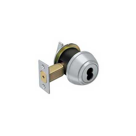 Deltana [CL200LMIC-26D] Commercial Door Deadbolt - Grade 1 - IC Core Non Cylinder - Brushed Chrome Finish - 2 1/2&quot; Dia.